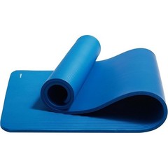 Amazon Basics 1/2 Inch Extra Thick Exercise Yoga Mat with Carrying Strap Blue
