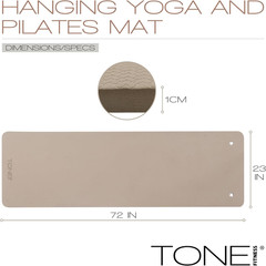 Hanging Yoga Mat, Pilates Mat, Exercise Mat for Home Workouts with Carry Strap |