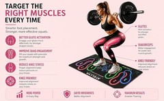 Non-Slip Squat Mat with Foot Position with Number & Color-Coded, 31.5” X