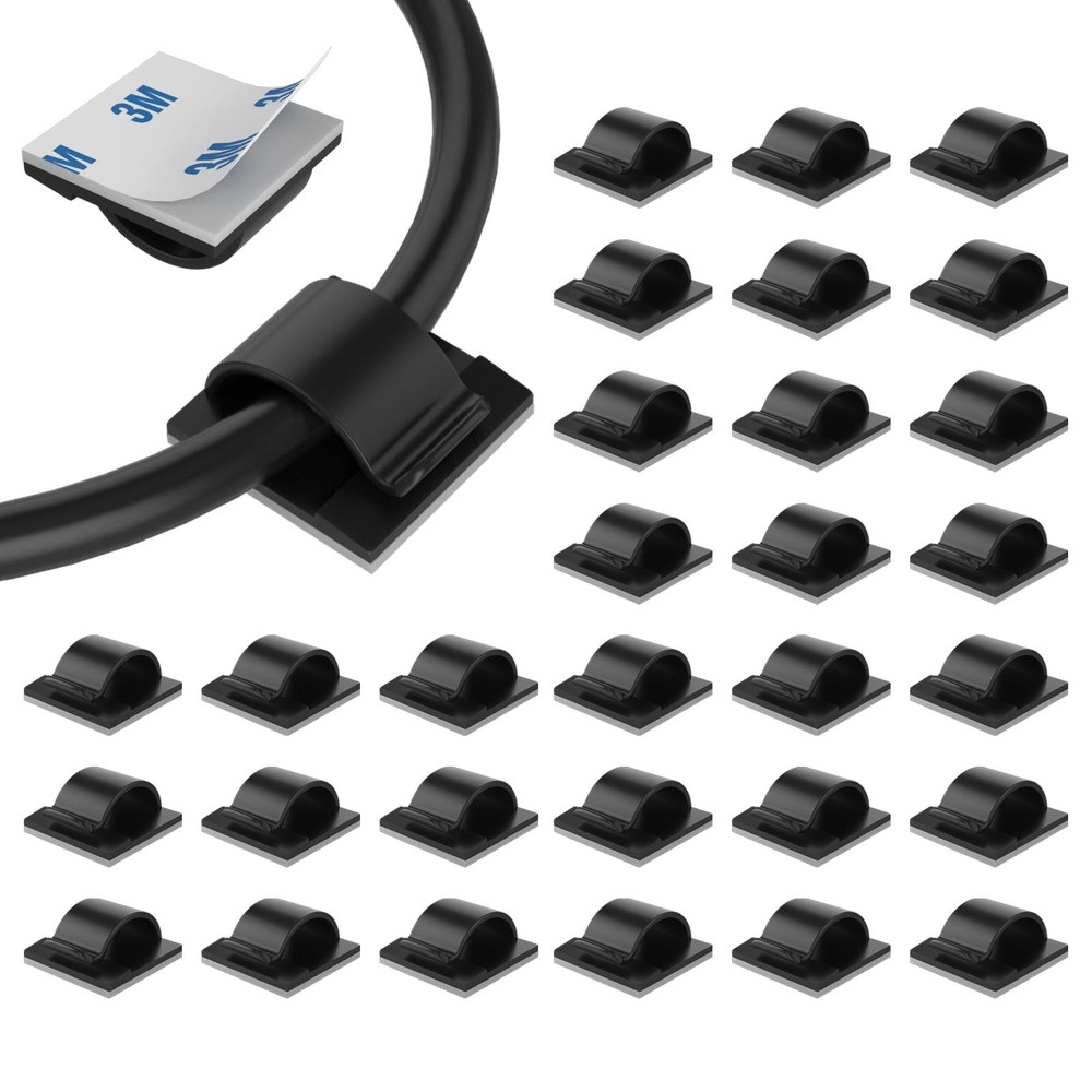 LinkDocs 30 Pieces Adhesive Cable Clips Wire Clips Cable Wire Management Wire…