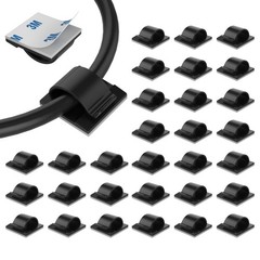 LinkDocs 30 Pieces Adhesive Cable Clips Wire Clips Cable Wire Management Wire…