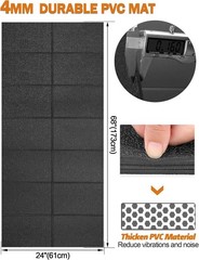 Treadmill Mat 68″x24″, Foldable Walking Pad Mat for Carpet Hardwood Floors 4mm