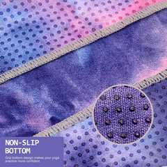 Yoga Towel,Hot Yoga Mat Towel with Grip Dots Sweat Absorbent Non-Slip for Hot Yo
