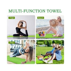 Yoga Towels, Non Slip Hot Yoga Mat Towel with Grip Dots,Super-A… FAST USA SHIP