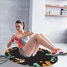 Jump Rope Mat Large Rubber Exercise Mat Workout Mats for Home Gym Flooring