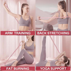 1P 8-shaped Silicone Yoga Resistance Band – Elastic Fitness Stretching Rope, Su