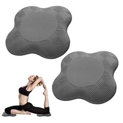 2 packs Yoga Knee Pad Mats Extra Thick for Knees Elbows Wrist Hands Head grey