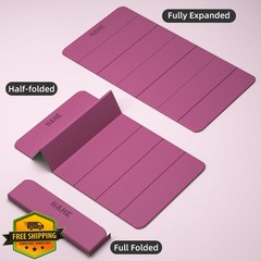 hahe Exercise Mat Extra Wide Deep Pink Light Pink