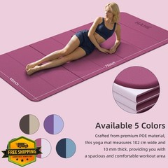 hahe Exercise Mat Extra Wide Deep Pink Light Pink