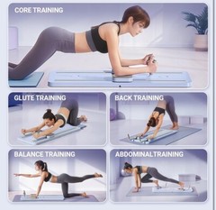Pilates Board – 2024 Pilates Reformer Set, Multi-Purpose Foldable Pilates Reform
