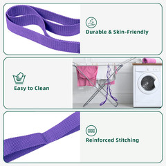 Stretching Strap Yoga Straps for Physical Therapy, 10 Loops Non-Elastic Stretch