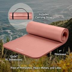 Extra Thick Non-Slip Fitness Mat Balance Comfortable Exercise Durable Portable