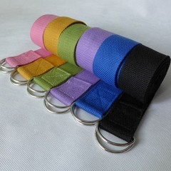 D-Ring Yoga Strap Cotton Stretching Belt 2.5M 1.8M Flexibility Pilate Exercise