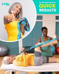 Non-Elastic Stretching Strap with Loops – Yoga & Physical Therapy Stretch Band f