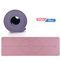 TPE Yoga Mat Exercise Fitness Eco Friendly Gym Pilates Sport Non Slip Dual Layer