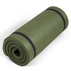 Premium Extra Thick 1-Inch High Density Exercise Mat with Carry Strap – Non-S…
