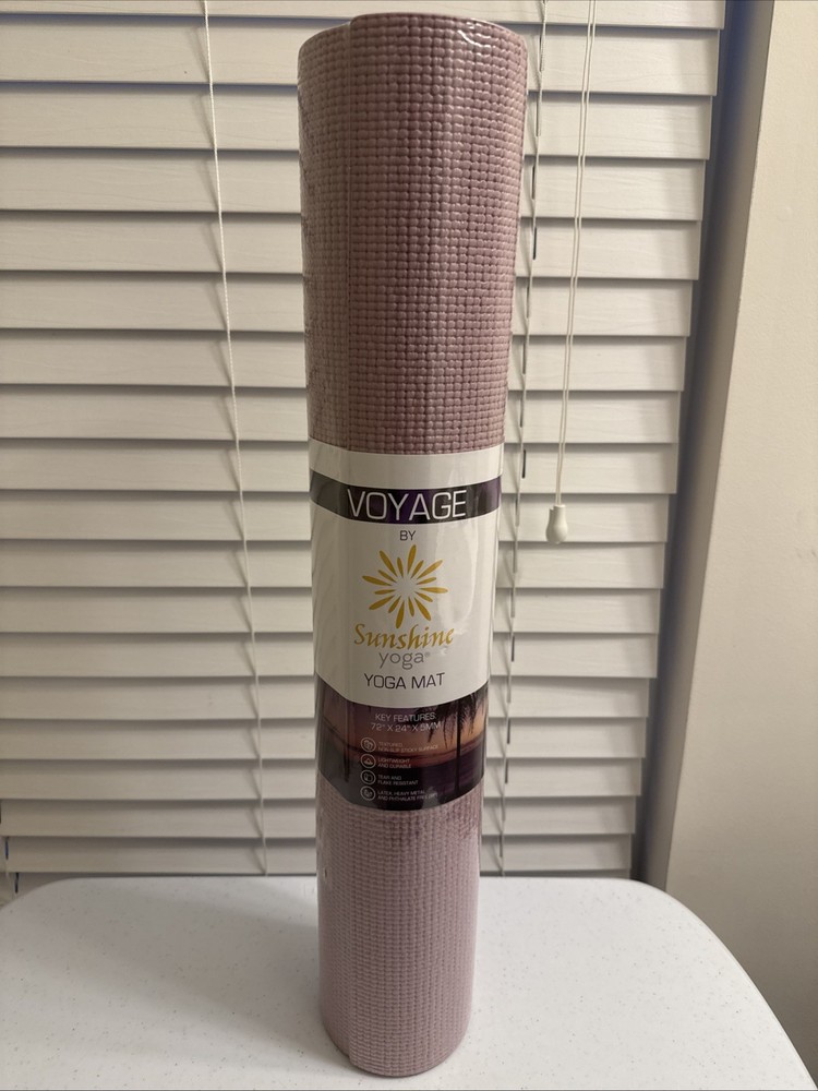 Voyage By Sunshine Yoga Mat Lilac 72”x24”x5mm Brand New Wrapped