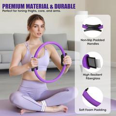 Pilates Essentials Kit for Women, Pilates Ring Set – 14″ Magic Circle with Yoga