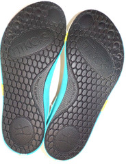 FITKICKS Live Well Foldable Classic Active Yoga Water Shoes LARGE Turquoise *EUC