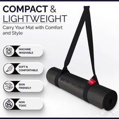 Yoga Mat Straps 2 in 1 – Cotton – Adjustable anti-slip straps for yoga, pilat…