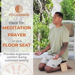 Yoga Dood Meditation Bench – Folding Meditation Stool with Velvet Cush