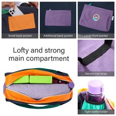 Large Yoga Mat Bag Carrier for men and Women – Stylish Tote with 4 Pockets, D…
