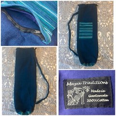 Maya Traditions Blue-Teal Cotton Yoga Bag with Zip Pocket – GREAT