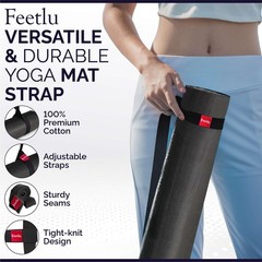 Yoga Mat Straps 2 in 1 – Cotton – Adjustable anti-slip straps for yoga, pilat…
