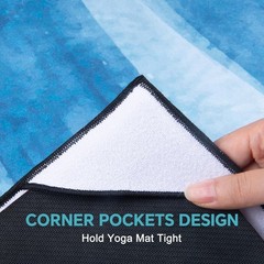QiyI 70×26 Non Slip Hot Yoga Towel Festival Mandala Print