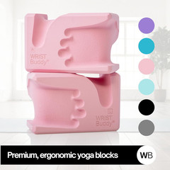 Wristbuddy® Yoga Blocks 2-Pack (Left + Right) — Ergonomic, Hand-Shaped EVA Block