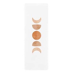 Moon Cycle Gold and White Rubber Yoga Mat Waxing Moon Waning Moon, Yoga gifts Go