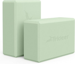 Yoga Blocks 2 Pack, Soft Non-Slip Foam with Beveled Edges for Alignment and Stre