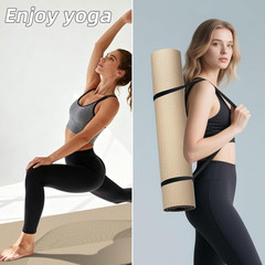 Extra Thick Large Yoga Mat 76″x40″ Non-Slip Fitness Mat with Carrying Strap