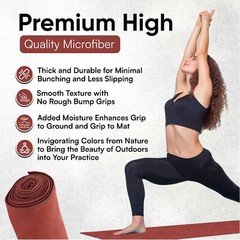 Yoga Towel-Ground and Grip Soft Yoga Mat Towel (73 in x 26 in) Sedona (Terrac…