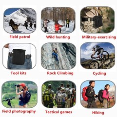 Rock Climbing Chalk Bag, goldhik Bouldering Bags with Quick-Clip black