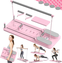 Multifunctional Pilates Board, Pilates Reformer Sets 7-In-1 Foldable Pilates Ref