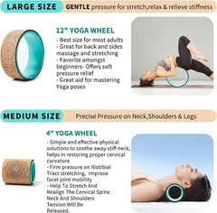 Yoga Wheel Set Upgraded Back Wheels Pain Relief & Stretching Strongest Back