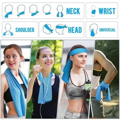 MENOLY 20 Pack Cooling Towels, 40″x12″ Cooling Towels for Neck and Face with …