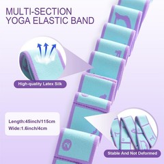 Yoga Straps for Stretching Strap Elastic for Physical Therapy Dance Yoga Pila…