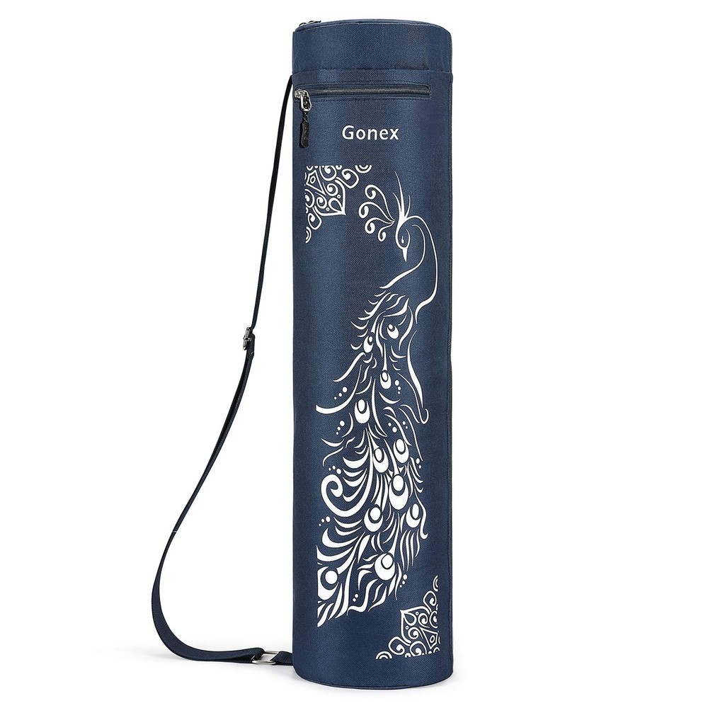 Gonex Yoga Mat Bag, Carrier Full-Zip 28″ × 7″, Dark Blue Peacock
