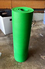 Green Non-Slip Foam Yoga Mat 72 x 24 x 0.25 in for Yoga Gym Training