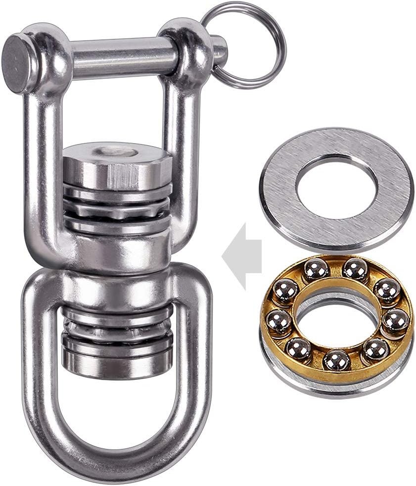 Swing Swivel with 2 Bearing, 360° Rotation, 770LB Capacity, Safest Rotational
