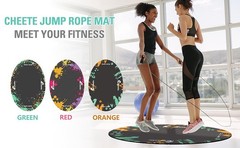 Jump Rope Mat Large Rubber Exercise Mat Workout Mats for Home Gym Flooring