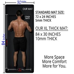 Tatago Large Yoga Mat Thick & Long for Home Workout. 84×30 (1/2 in) Exercise Mat