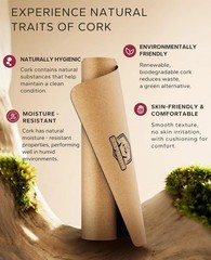 Large Cork Yoga Mat – 72″X36″ Wide Non-Slip for Home Workout, Yoga, Pilates
