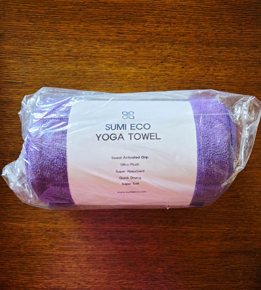 Sumi Eco Extra Thick Yoga Mat Towel Super Absorbent Grip Microfiber 24×72 Purple