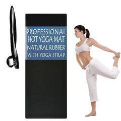 Hot Yoga Mat Non Slip-72 inch Professional Grade Natural Rubber Yoga Mat, Pli…