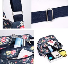 Casual Nylon Floral Shoulder Bag For Women Crossbody Bag Messenger Bags Flower