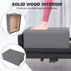 Pilates Sitting Box for Pilates Reformer Equipment for Home Gym Studio Exercises
