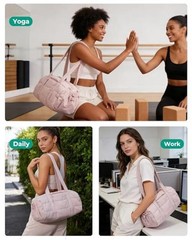 Reiki Gym Bag for Women Puffy Yoga Mat Travel Medium 15L 15L-Candy Pink